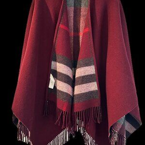 Burberry Check Wool Reversible Cape